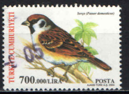 TURCHIA - 2004 - BIRD: Passer Domesticus - USATO - Gebraucht