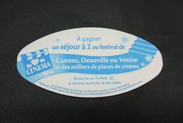 Contre-étiquette Fromage CAPRICE DES DIEUX Au Coeur Du Cinéma : Cannes, Deauville, Venise - 300g - Quesos