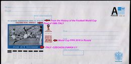 952-RUSSIA Prepaid Envelope-imprint World Championship 2018 FIFA Football-soccer Final History ITALY 1934 Italy-ČSR 2015 - 2018 – Russie