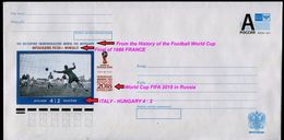 954-RUSSIA Prepaid Envelope-imprint World Champ. 2018 FIFA Football-soccer Final History FRANCE 1938 Italy-Hungary 2015 - 2018 – Russland