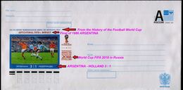 959-RUSSIA Prepaid Envelope-imprint WM 2018 FIFA Football-soccer Final History ARGENTINA 1978 Argentina-Holland 2017 - 2018 – Russia