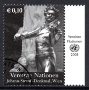UNITED NATIONS (VIENNA) 2008 Tourism/Johann Strauß: Single Stamp CANCELLED - Oblitérés