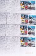 Australian Antarctic Territory 2008 International Polar Year, Set 4 Bases FDCs Cancellations - FDC