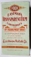 BOITE DE PELLICULES - FOUR EASTMAN'S TRANSPARENT FILM CARTRIDGES FOR N°1 FOLDIND POCKET KODAK - 1900 - Pellicole Cinematografiche: 35mm-16mm-9,5+8+S8mm