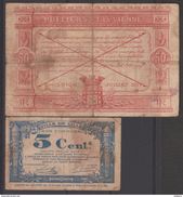 FRANCE  LOT 5 MONNAIES DE VILLES  DURANT LA GUERRE  1914/1918   Réf 686+687 - Autres & Non Classés