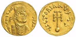 Impero Bizantino - Costante II (641-668), Semisse, Costantinopoli, ORO (18 Mm - 2,16 G.), S. 983, Qualità: SPL. - Bizantine