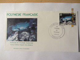 Enveloppe 1er J. Polynésie -Poissons En Polynésie -Uhu Raepuu - Lettres & Documents