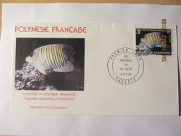 Enveloppe 1er J. Polynésie -Poissons En Polynésie -Paraharaha - Briefe U. Dokumente