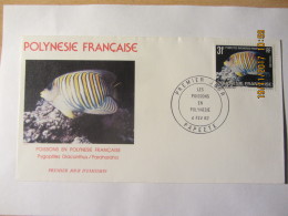 Enveloppe 1er J. Polynésie -Poissons En Polynésie -Paraharaha - Cartas & Documentos