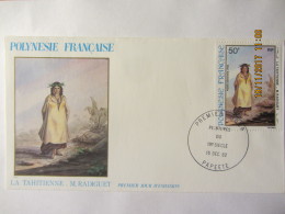 Enveloppe 1er J. Polynésie -Peinture Du 19°s° "la Tahitienne" - Cartas & Documentos