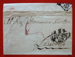 Italia 1795 Lettera Prefilatelica Da Piacenza A Livorno - ...-1850 Préphilatélie