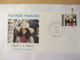 Nveloppe 1er Jour Polynésie: Chapeaux En Polynésie - Briefe U. Dokumente