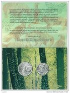 NUMISMATICA - FLORA E FAUNA DA SALVARE DITTICO - EMISSIONE ANNO 1991 - L. 500 + 200 ARGENTO - CONFEZIONE ZECCA - Herdenking