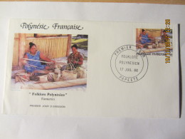 Enveloppe 1er Jour : Polynésie : Folklore   "Vanneries" - Lettres & Documents