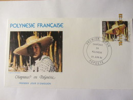 Enveloppe 1er Jour : Polynésie : Chapeaux En Polynésie 1984 - Cartas & Documentos