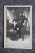 Photographie D'un Militaire Et Son épouse Prise à NICE - Krieg, Militär