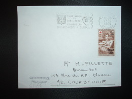 DEVANT LETTRE TP MIGNARD 0,40+0,15 Surchargé 20+7 CFA OBL.MEC.23-12-1969 - Storia Postale