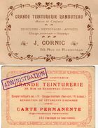 VP11.536 - CDV - Carte De Visite X 2 - Grande Teintuerie Rambuteau J. CORMIC à PARIS - Visiting Cards