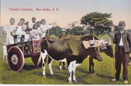 Post Card :  San Isidoro   (Costa Rica) Contry Customs  Carreta De Bueyes   Oxcart     Published By Gomez Miralles - Costa Rica