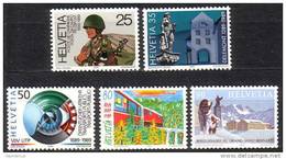 1989 Zu 770-774 / Mi 1385-1389 / YT 1314-1318 Série Complète ** / MNH - Unused Stamps