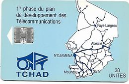 @+ Tchad - ONPT 30U - Blue Map Of Tchad SC7 - Chad