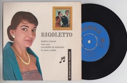 45 T - Maria Callas Caro Nome - Guiseppe Di Stefano La Donna E Mobile - Rigoletto - Colombia - Opéra & Opérette