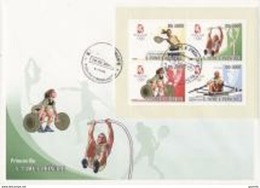 S. Tomè 2008, Olympic Games In Benjing, Tennis, Weight Lifting, Rowing, Atlethic, 4val In BF IMPERFORATED In FDC - Kanu