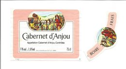 Etiquette De VIN DE FRANCE " CABERNET D'ANJOU " - Vino Rosato