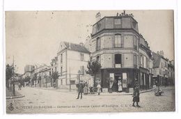 CPA Vitry Sur Seine Carrefour De L'avenue Carnot Et Audigois CLC Animée Circulée 1910 - Vitry Sur Seine