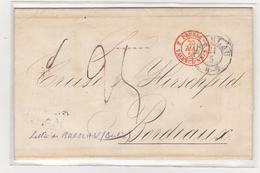 PRUSSE  LETTRE DE BRESLAU POUR LA FRANCE  1851 - Storia Postale