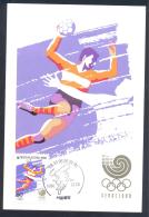 Korea 1986 Maximum Card: Handball Olympic Games Seoul 1988; Hidori Mascot: Logo - Handball