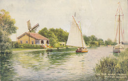 United Kingdom PPC On The River Thurne Potter Heigram Valentine's 'Art Colour' Post Card (2 Scans) - Great Yarmouth