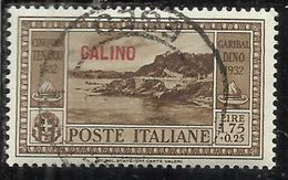 COLONIE ITALIANE EGEO 1932 CALINO GARIBALDI LIRE 1,75 + CENT. 25 USATO USED OBLITERE' - Aegean (Calino)
