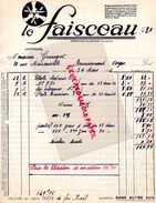28- OUTROUVILLE JANVILLE- FACTURE LE FAISCEAU-EDITION ARTISTIQUE PAPIERS PEINTS-IMPRIMERIE-PAPETERIE- 1926 - Imprenta & Papelería