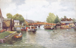 United Kingdom PPC The Bridge, Potter Heigram Brücke Pont Valentine's 'Art Colour' (2 Scans) - Great Yarmouth