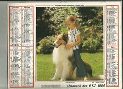 Calendrier Des Postes G-F  1984  De Saone Et Loire 71_ - Grossformat : 1981-90