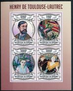 BURUNDI 2013 - Art, Peintures De Henri Toulouse-Lautrec - Feuillet 4 Val + BF Neufs // Mnh // CV 36.00 Euros - Unused Stamps