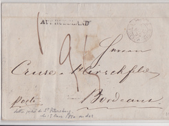 RUSSIE  LETTRE DE ST PETERSBURG AVEC CORRESPONDANCE  1850 - ...-1857 Prephilately