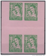 VI-248 CUBA CINDERELLA. 1955. CONSEJO TUBERCULOSOS MEDICINA MEDICINE PROOF ROSE PAPER . - Wohlfahrtsmarken