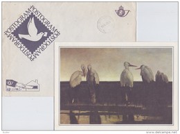 PGR-10-G : L. Dubois : ## Ooievaars / Cygnes ## : VOGELS,OISEAUX,BIRDS,STOR K,GEBOORTE,NAISSANCE,BIRT H,BIRTHDAY, - Postogram