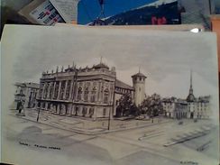 TORINO BIGLIETTO ILLUSTRATO F. D'OTTAVIO PALAZZO MADAMA  V1961  GJ18446 - Palazzo Madama