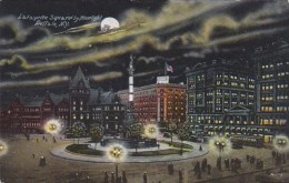 New York Buffalo Lafayette Square By Moonlight - Buffalo