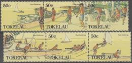 [ 5128 ] TOKELAU - 1989 Food Gathering Strips. Scott 163a, 164a. MNH ** - Tokelau