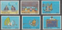 [ 5121 ] TOKELAU - 1988 Development - Maps, Flags. Scott 151-156. MNH ** - Tokelau