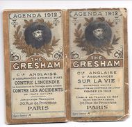 Agenda 1912 THE GRESHAM En Français - Cie Anglaise D'assurance Sur La Vie -  30 Rue De Provence - Paris -Calendrier 1912 - Bank & Versicherung