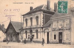 Cpa 80  Vignacourt Hôtel De Ville Café Carte Animée 1915   Somme - Vignacourt