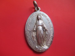 Médaille Religieuse Ancienne/Ô Marie Conçue Sans Péché Priez Pour Nous Qui Avons Recours à Vous/Coeurs/Fin-XIXéme  CAN39 - Godsdienst & Esoterisme