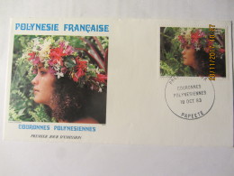 Enveloppe 1er J. Couronnes En Polynésie  1983 - Storia Postale