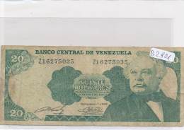 Billets - B2801-Vénézuela - 20 Bolivares 1989 (type, Nature, Valeur, état... Voir  Double Scans)-Envoi Gratuit - Venezuela