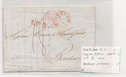 LETTRE D'AMSTERDAM  1842  CACHET D'ARRIVEE - ...-1852 Préphilatélie